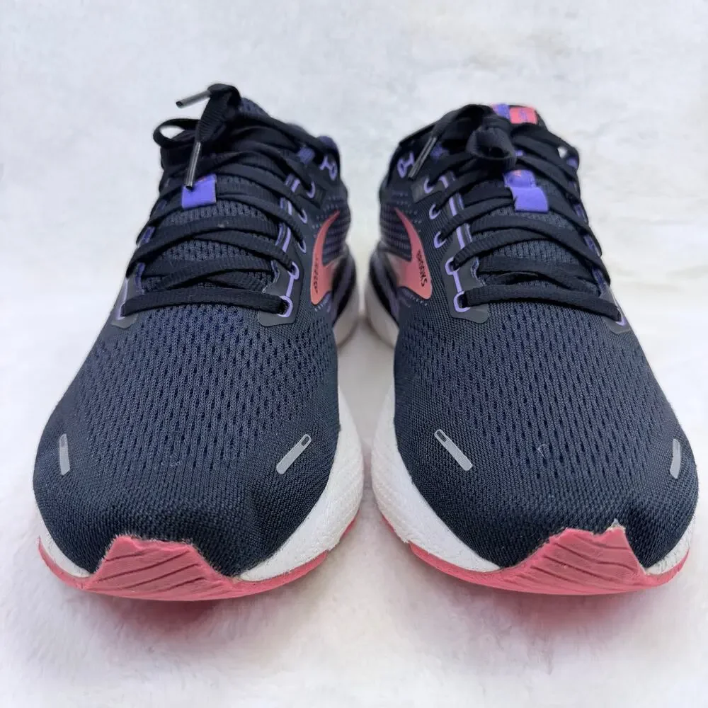 Brooks Adrenaline GTS 22 Womens Running Shoes Black Purple Pink Wide D Size 11
